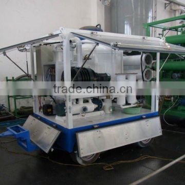 Transformer oils purification system machine with double axle trailer