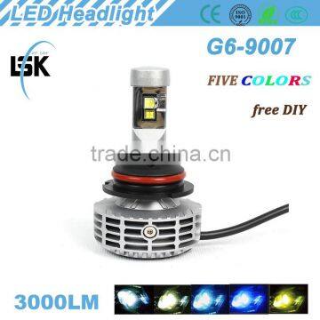 brightness light g6 auto 9007 headlights car headlamp with superior strong heat-dissipation