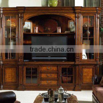 American living room furniture wood entertainment base TV cabinet entertainment console