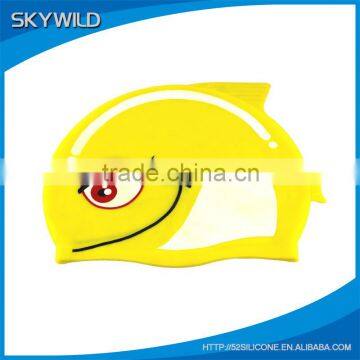 China Wholesale Silicone Swim Cap For Kid, Customize Printing Silicone Swimming Cap photo-3