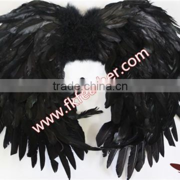 Black Wholesale Chicken Wings With Rooster Tail Feather Decoration