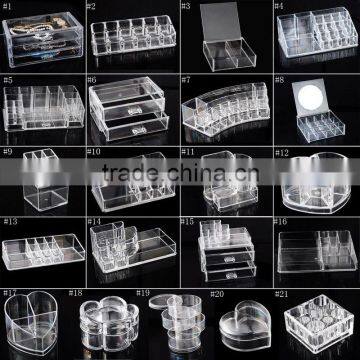 2016 new style ACRYLIC,PS,PET, PP, custom acrylic makeup organizer cosmetic display case                        
                                                Quality Choice