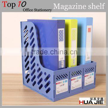 Logo print design Plastic material foldable display rack assemble Magazine Shelf