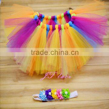 Rainbow My Baby Tutu Set - Pinky PieTutu Set - Birthday Tutu Set photo-4