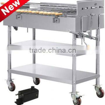 Stainless steel commercial rotary charcoal BBQ Grill