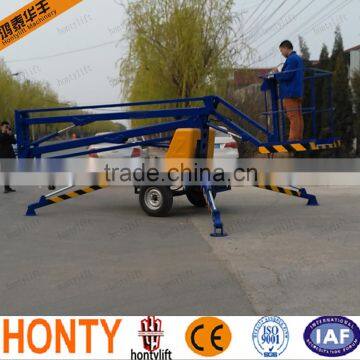 mobile hydraulic folding arm boom lift/crank arm aerial work platform/mobile electric lift work platform