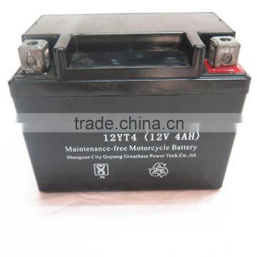 china battery factory ytx4l-bs 12v cheap agm motorbike battery gel motorcycle battery