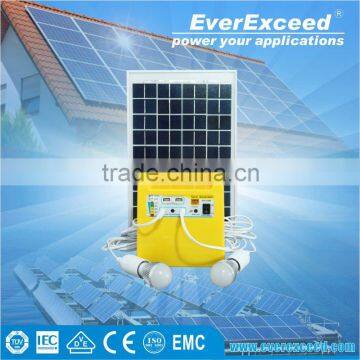 EverExceed portable mini home solar power system with built-in Radio