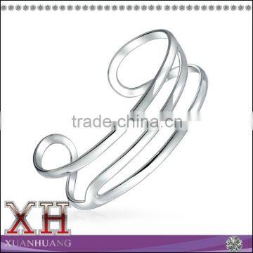 Xuan Huang Simple Silver Assymetrical Cuff Bracelet