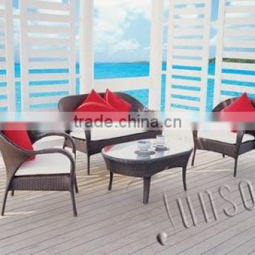 Outdoor and indoor PE rattan sofa set