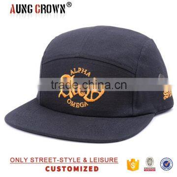 custom cotton 5 panel hat embroidery logo