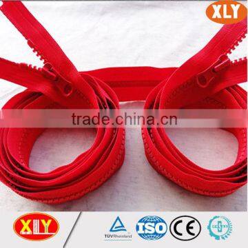 xly hot sale two way open end zipper , plastic zipper