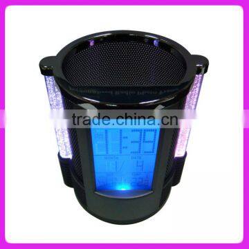 LED Calendar Clock Penholder