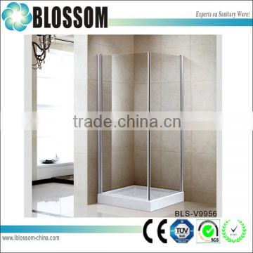 6mm 2 sided glass square pivot shower enclosure