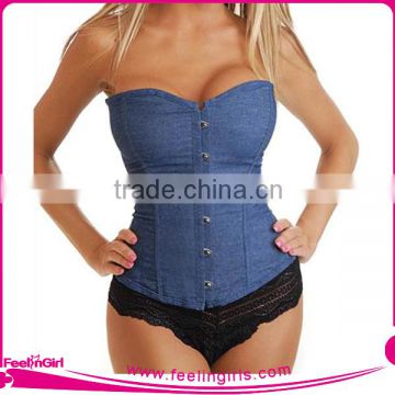 Hot Women Sexy Mature Blue Corset Wholesale