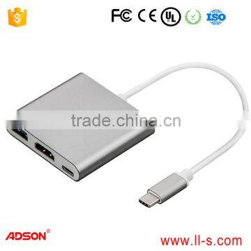 USB3.1 Type-C to 4K 2.0HDMI adapter & USB3.0 HUB with charging port PD