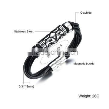 2016 Top Quality Cowhide Leather Magnetic Buckle Wholesale