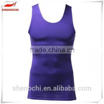 Sleeveless China Sublimation mens gym vest gym fitted t shirt