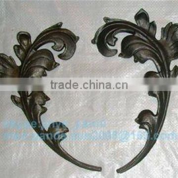 decorative wrought iron flowers and leaves