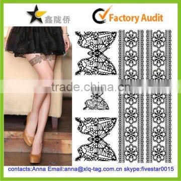 2014 Most popular fashion beautiful custom lace tattoo sticker