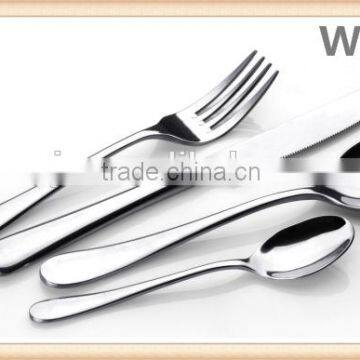 Used hotel cutlery set with mirror polish