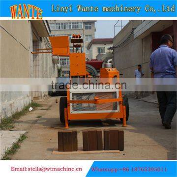 WT1-20 China Clay Brick Making Machine Manual Compressed Earth Block Machine Small photo-3