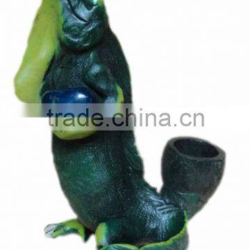 Figurine Shaped Hand Crafted Smoking Pipes - Standing Iguana