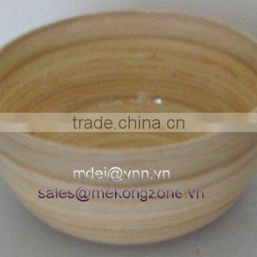 coiled bamboo bowl