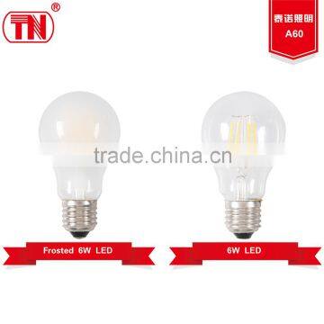 New type 400lm 600lm a60 led bulb 4w 6w filament led