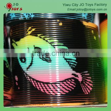 Plastic slinky spring toy educational toy with ocean fish printing