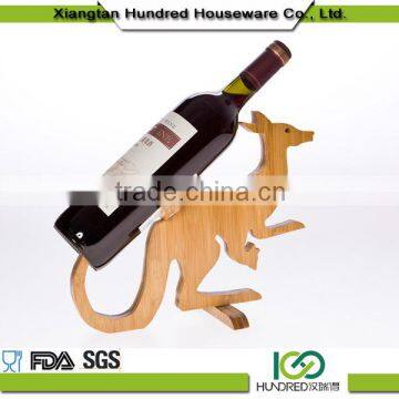High Quality Cheap Custom Animal Shape Bamboo Wine Rack ,hanging Wine Glass Rack for Decoration photo-3
