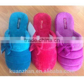 Fruit color bedroom Woman slipper with bowknot for Couple