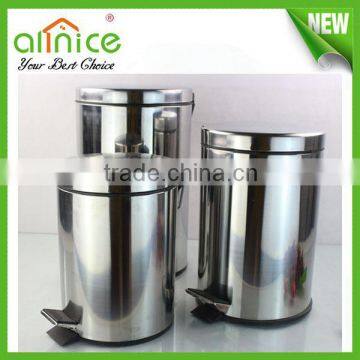 Good quality stainless steel pedal bin/foot pedal garbage bin/foot operated waste bins