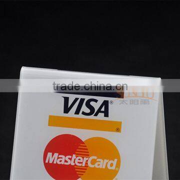 Advertisement Printing V Shape Acrylic Advertisement Sign
