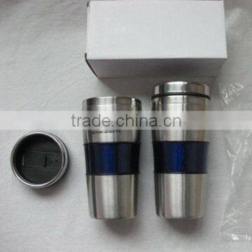 Stainless Steel Travel Mug With Plastic Circle photo-6