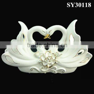 Valentines days love swan decoration