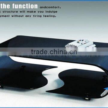 Modern design CT-077 hot clear stylish classical glass Coffee/tea table swivel