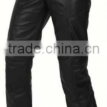 Ladies Beltless Leather Motorbike Pant