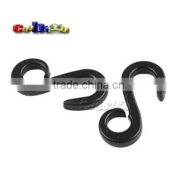 38*17mm Black Plastic Dual Hanger&Hook For Garment Textile Packaging Accessories #FLC233-B photo-2