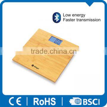 wood digital bathroom scale bluetooth 4.0 6-150kg