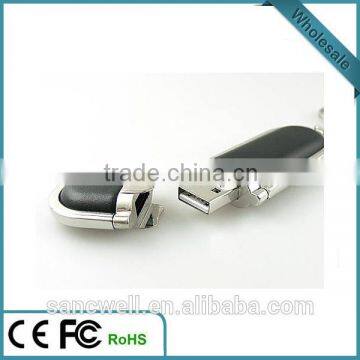 Embossed Logo Leather USB Flash Drive for promotion gifts