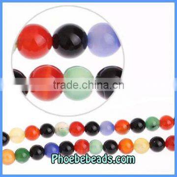 Wholesale 10mm Colorful Agate Beads Fashion Jewelry Bracelets Findings PBS-A1001