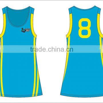 wholesale custom sublimation cheap netball jersey/ netball wear netball dress