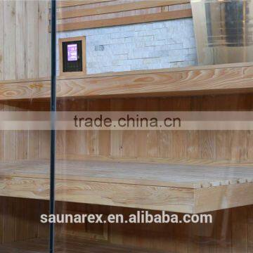 Hemlock Traditional Sauna Room With Glass photo-2