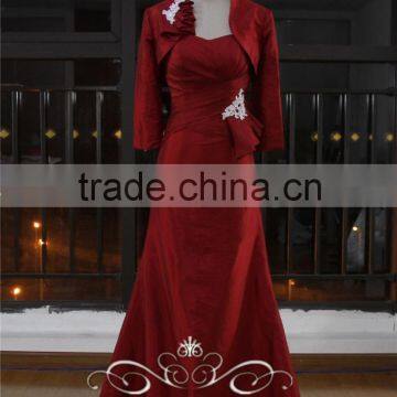Real Works Wine Red Evening Dresses China With Detachable Cape 2015 photo-2