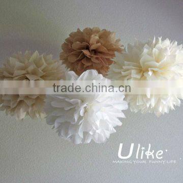 Tissue Poms - Birthday Decor - Hanging Decor - Room Decor - Photo Prop, Wedding Decoration Party DIY Kit ,Wedding Tissue Paper