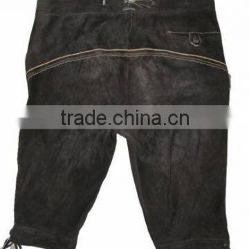 Trachten- Kniebund- LEDERHOSE / Trachtenhose in Braun- Grau photo-2