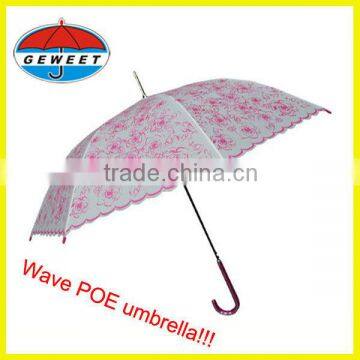 beauty pattern wave side POE umbrella for sale