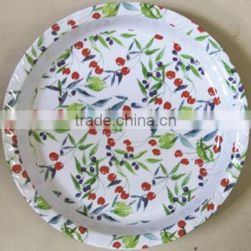 Popular Designed Print Round Melamine Cake Plate PL-13