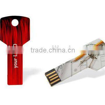 metal key usb flash 2.0 with laser engrave logo